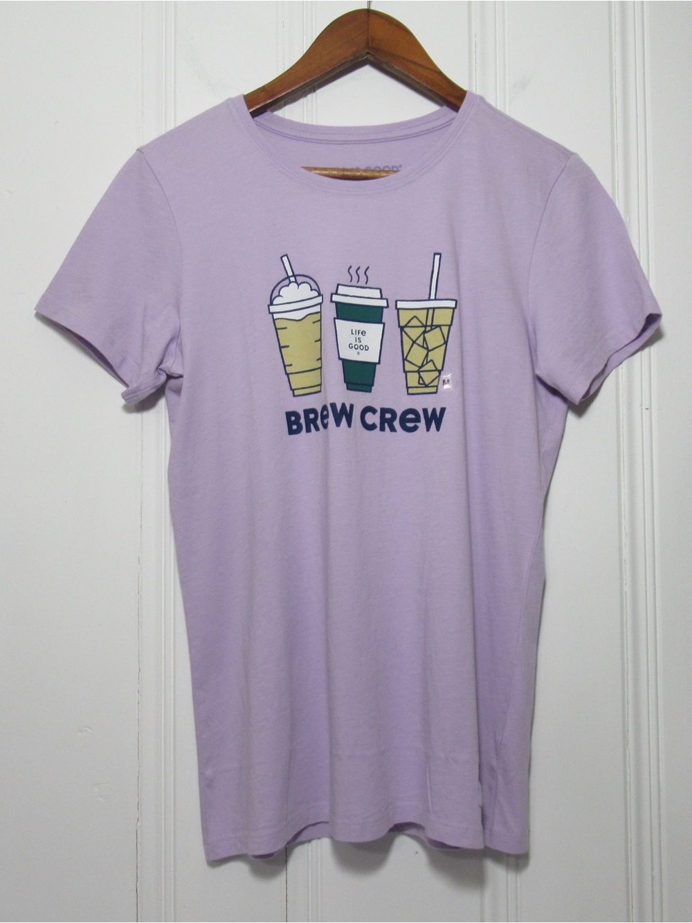 Life is Good Brew Crew Crusher Lite Tee Shirt Size Medium NWT